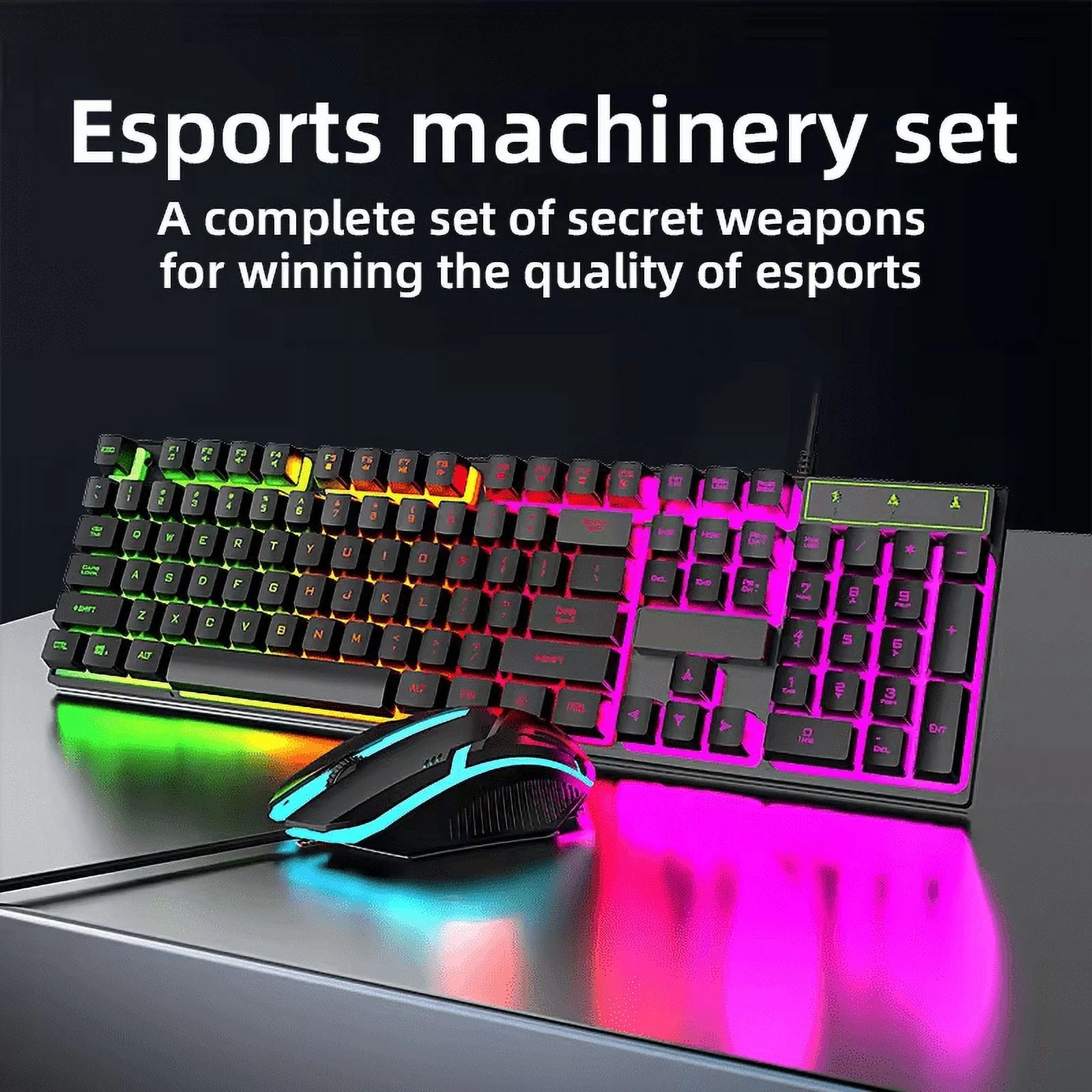 Wired Gaming Keyboard with RGB Backlight, Black